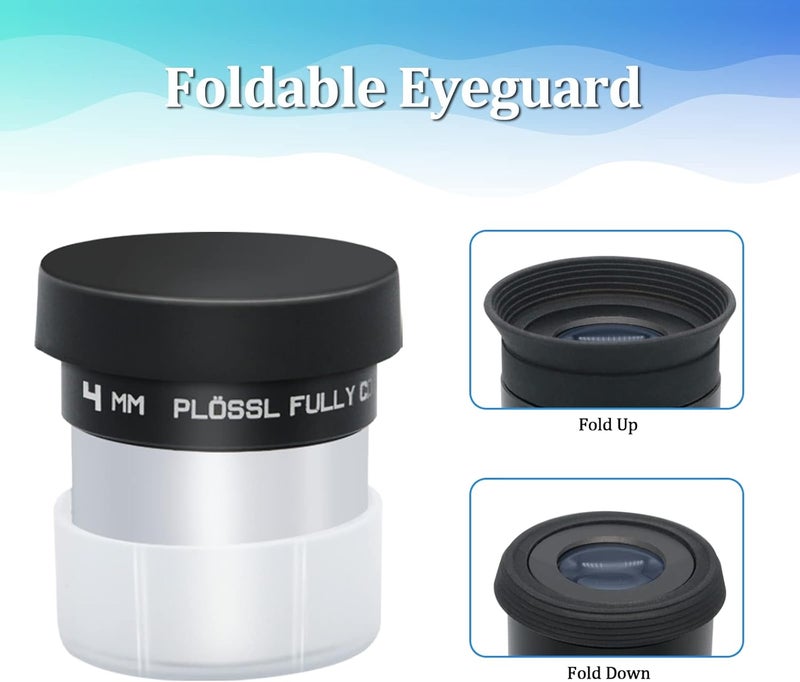 WEOOEN 4mm Telescope Eyepiece 1.25inch, 4-Element Plossl Eyepiece, Fully Coated Optical Lens, Metal Construction - Image 5